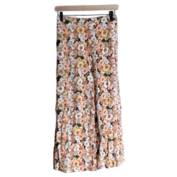 Haver & Blair London Floral Cropped Wide Leg Pants with Pockets Sz S - Picture 1 of 7